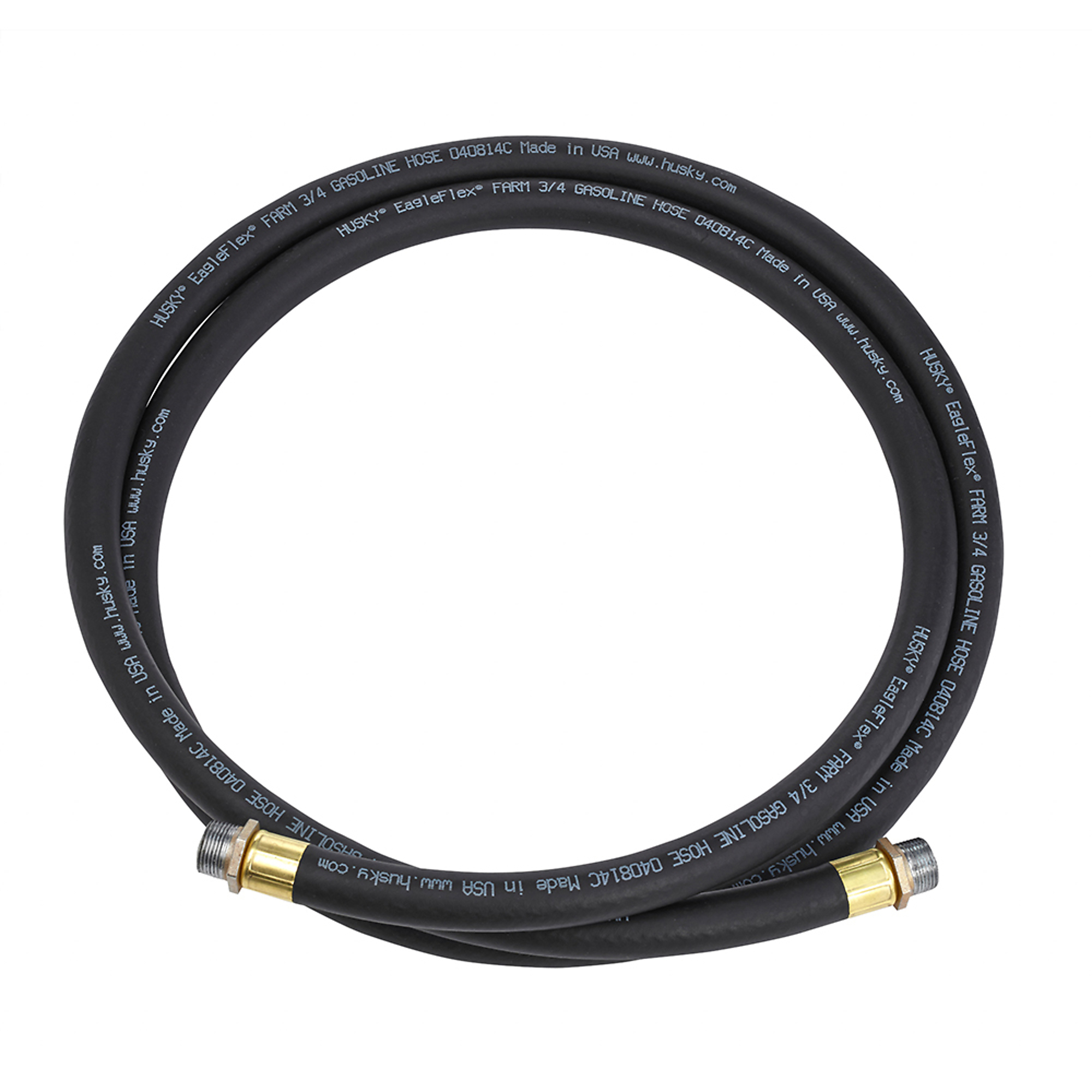 Husky 3/4” x 10’ Farm Tank Assembly Gasoline Hose with Static Wire